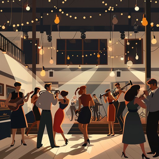 Imagine a joyful, foot tapping instrumental that brings the golden era of swing to life. The track features energetic brass sections and a contagious rhythm that inspires movement and fun. Ideal for parties, celebrations, and any scenario needing a boost of happiness and nostalgia.