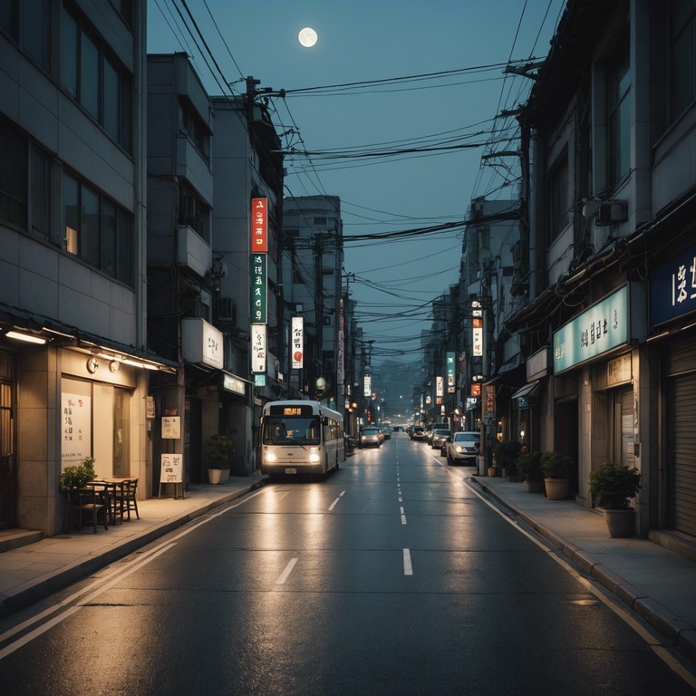 Imagine a quiet evening stroll through the busy streets of seoul, where each note mirrors the twinkling city lights and quiet corners of urban parks. A serene journey through sound, melding contemporary k pop vibes with traditional korean instrumentals that resonate with calm and tranquility.