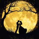 enchantingly romantic waltz under a moonlit sky, intimate ambiance.