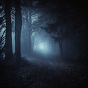 dark mysterious shadows with calming forest ambiance and eerie undertones