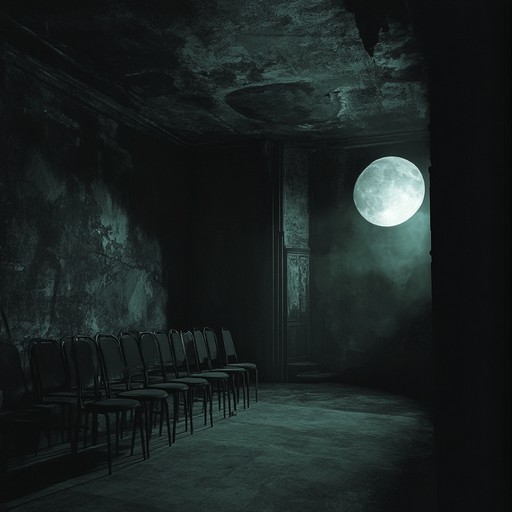 A dark cabaret instrumental focused on soulful yet eerie piano movements, portraying an elegant sorrow. Its dramatic crescendo highlights the feelings of desolation and mystery, reminiscent of a moonlit, abandoned theater.