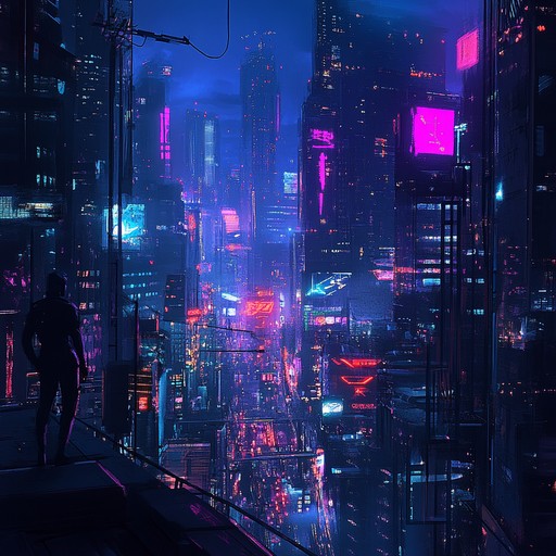 Dive into an urban dystopia filled with shadowy figures and neon lights through ominous cyberpunk atmospheres. Dark synthetic layers and relentless rhythms create a sense of unease, as if navigating a dangerous, high tech underbelly. Perfect for evoking a sense of lurking dread in a futuristic cityscape.