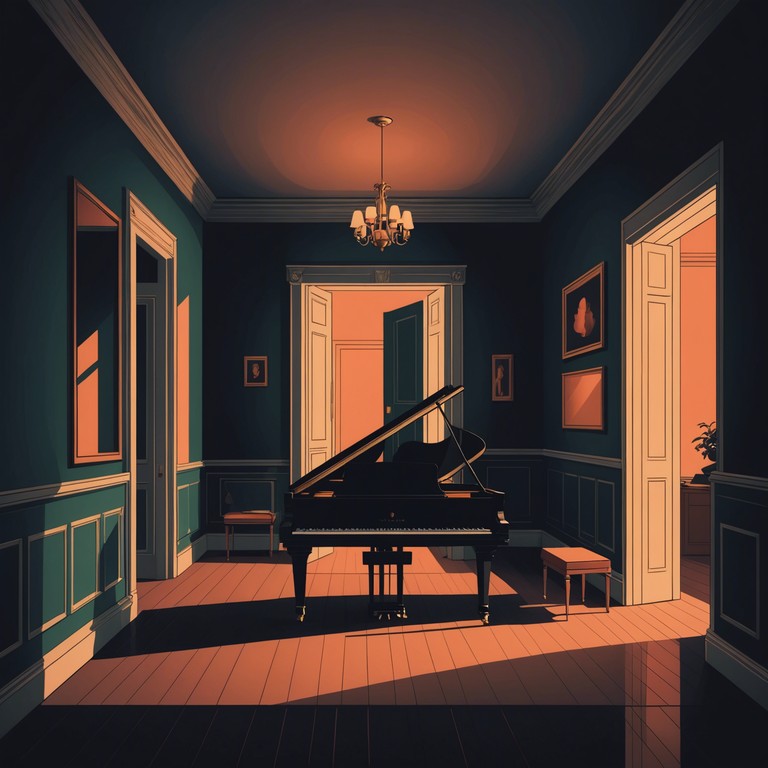 A unique blend where haunting jazz melodies combine with rhythmic house beats, creating an eerie atmosphere as if wandering through an abandoned, echo filled mansion. The track utilizes suspenseful pauses and sudden shifts in dynamics to enhance the chilling effect.