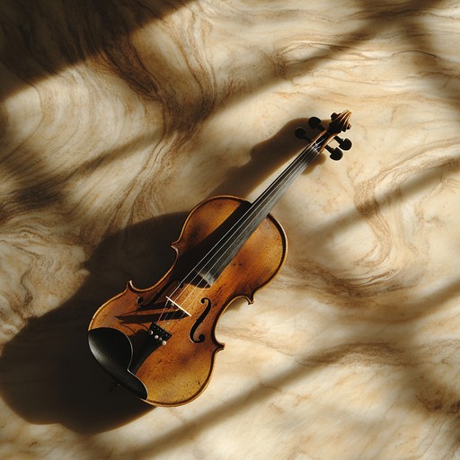 An eerie instrumental waltz played on violin, evoking a haunting atmosphere in a dimly lit ballroom where shadows dance and unseen tensions build.