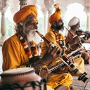 joyful instrumental filled with traditional hindustani festive sounds