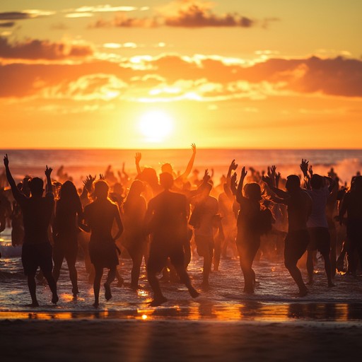 An energetic, upbeat track with radiant melodies, conjuring images of beach days filled with fun, laughter, and carefree vibes. It's an invitation to let loose and enjoy the moment, as waves rhythmically crash and the sun sets in vibrant colors