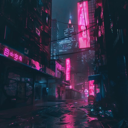 A dynamic blend of distorted electronic rhythms, deep basslines, and glitchy textures, evoking the chaotic energy of cyberpunk urban rebellion. Pulsing beats and sharp synths drive the narrative, creating an intense and immersive atmosphere