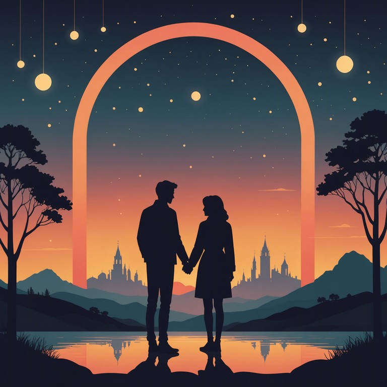 A soothing and romantic track envisioned for a festive evening celebration. It features a solo violin masterfully playing with a backdrop of sparse orchestral elements, reflecting an intimate yet celebratory scene. The track embodies the warmth of shared moments and celebratory love under the starlit heavens