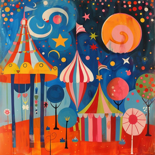 This track fuses whimsical circus themes with surreal soundscapes. It takes you on an exhilarating journey through dream like carnival worlds with shimmering synths and offbeat rhythms. Expect sudden changes and odd juxtapositions that enchant and bewilder for a wholly unique experience.
