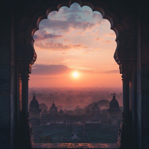 This composition features a powerful orchestral arrangement with vibrant strings, energetic brass, and dynamic percussion. The piece opens with a majestic dawn, symbolized by rising melodies and crescendos, leading into a lively and exhilarating symphony reminiscent of a sunrise over a grand palace. It blends traditional symphonic elements with rapid tempo changes and intricate motifs to invigorate and energize listeners.