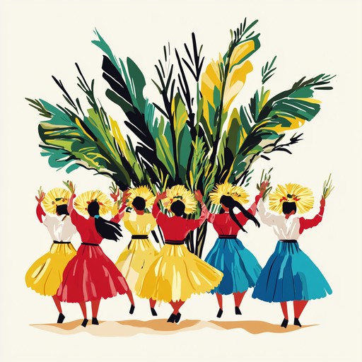 A vibrant traditional melody capturing the essence of harvest festivals with joyous rhythms, lively dance, and communal gathering, celebrating abundance and unity.