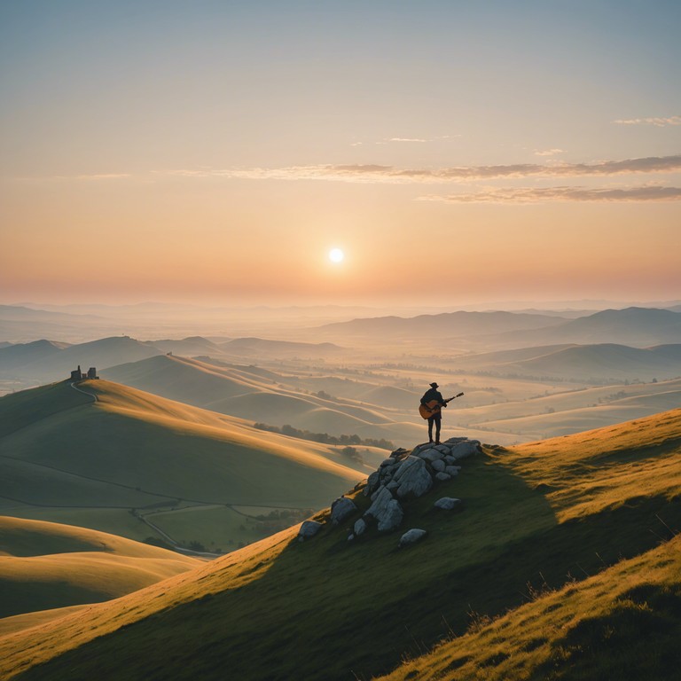 A musical journey blending traditional troubadour storytelling with contemporary arrangements, creating a bridge between the past and present. This piece captures the essence of medieval european wanderers, reimagined for today's audience, invoking images of dusty roads, epic landscapes, and heartfelt encounters.