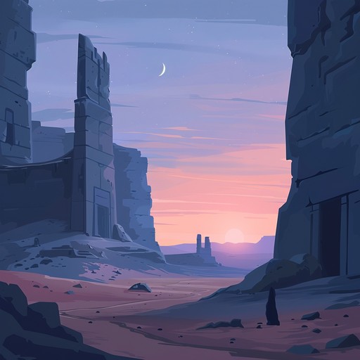 A journey through an otherworldly landscape painted with ethereal middle eastern melodies intertwined with modern electronic textures. The soundscape evokes the vastness and mystery of a desert at twilight, where ancient secrets and futuristic echoes merge into one hypnotic experience. Perfect for evoking a sense of enchanted travel and mysterious allure.