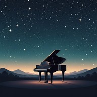 calm piano notes streaming like starlight