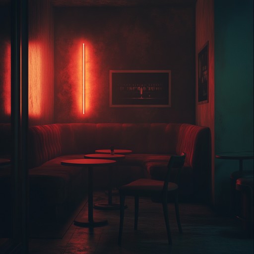 Imagine yourself in a deserted, dimly lit lounge, the flicker of neon lights casting long shadows on the vintage furniture. The air is thick with mystery and an underlying sense of dread. A smooth but unnervingly eerie piano melody dances over a laid back beat, punctuated by the occasional whisper of a theremin. This track evokes the feeling of a night gone wrong, perfect for setting an unsettling mood.