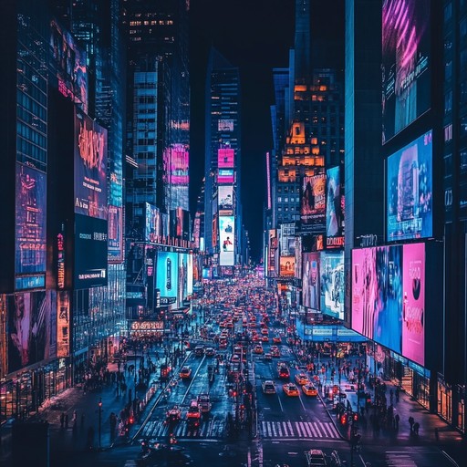 A captivating instrumental piece featuring smooth saxophone melodies intertwining with groovy basslines and rhythmic drums, capturing the essence of a vibrant urban night. The track starts with a gentle introduction and builds up to a lively, upbeat groove, perfect for late night city wanderings.