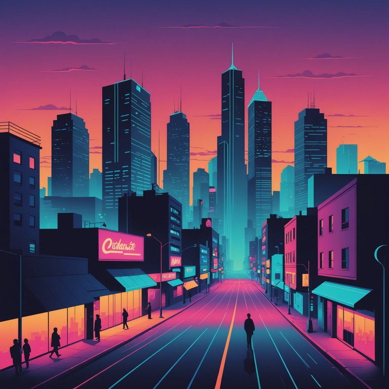 Dive deeper into a neon lit journey through a bustling cyberpunk metropolis. This musical exploration combines a spirited electronic beat with the enigmatic allure of city lights, providing the soundtrack to a futuristic urban adventure, echoing the continuous pulse of an ever awake city.