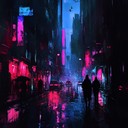 a haunting cyberpunk melody imbued with eerie overtones