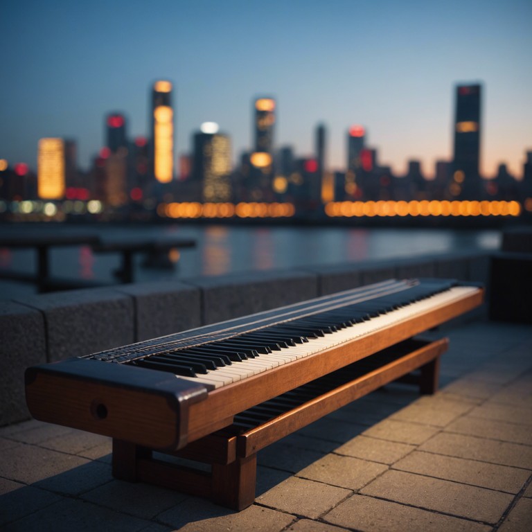 A musical synthesis that captures the essence of cultural heritage through the lens of jazz, integrating the ancient koto to create sounds that are both vintage and contemporary.