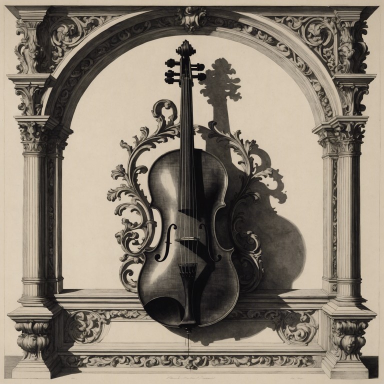 An instrumental composition that marries the complexity of baroque harmonic structures with the uneasy and restless undertones of modern anxieties, creating a tapestry of sound that both captivates and unnerves. The piece opens with a light, airy motif that gradually devolves into a darker, more intricate maze of melodies, mimicking the way anxiety can creep up and overwhelm the senses.