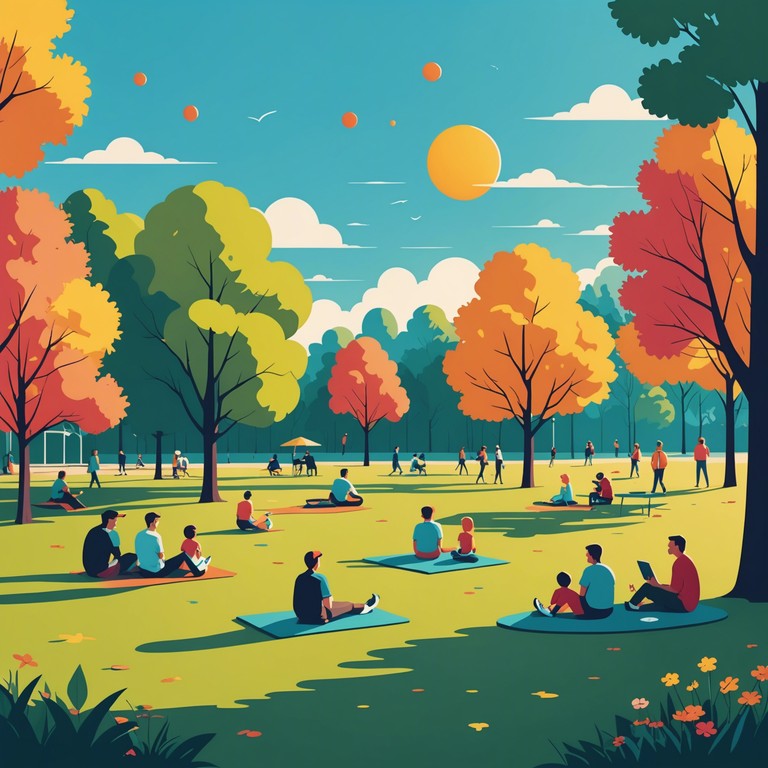 A music piece that embodies a serene walk through a sunlit park on a perfect afternoon. Harmonic overtones blend with delicate plucks, capturing the essence of lightness and airy dreams. The gentle strums provide a backdrop to the thoughts of lying back on a grassy field, watching clouds pass by in a vivid, untroubled sky.