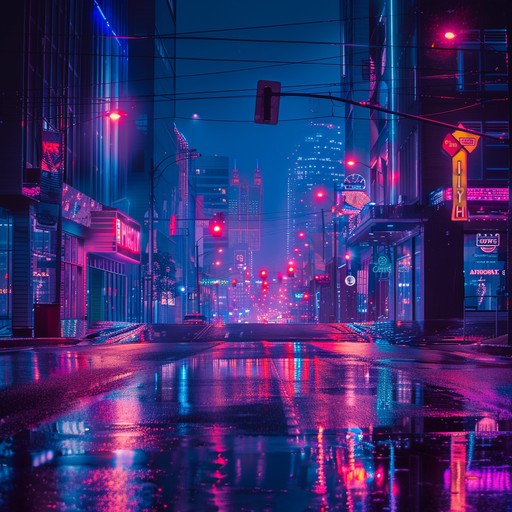 This track embodies the essence of cruising through neon lit city streets in a bygone era, with its powerful nostalgic undertones intertwined with modern techno rhythms, creating a soundscape that's both reminiscent of the past and enthralling in its current dynamism. The pulsating beats and electronic swirls invite the listener on a journey through time where retro meets contemporary in a dance of lights and shadows.