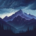 intense orchestral depiction of a majestic mountain tempest