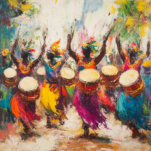 A spirited and joyful track that brings traditional tribal festivities to life. It features energetic drumbeats, lively flute melodies, and harmonious chanting, capturing the vibrant essence of a community in celebration.