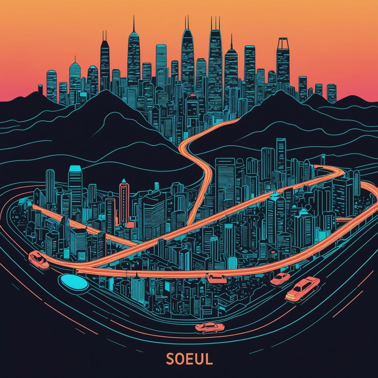 A vibrant and energetic instrumental that captures the essence of a bustling, futuristic seoul through its melodious structure and dynamic production. The music evokes the sensation of walking through neon lit streets, feeling the pulse of the urban landscape as night falls and the city comes alive with possibilities. A blend of traditional korean instruments with modern pop synthesizers provides a unique sound that’s both cultural and contemporary.