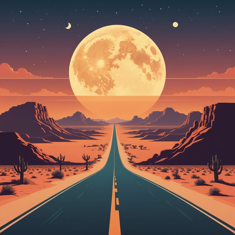 An instrumental track featuring a solitary electric guitar, evoking scenes of a moonlit drive through a deserted landscape. The country roots are evident in the twangy sound, but an edgy tone introduces an element of rebellion and solitude. The music slowly builds, painting a picture of mystery along a forgotten road.