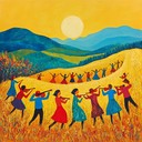 ecstatic instrumental folk song celebrating abundant harvest and joy.