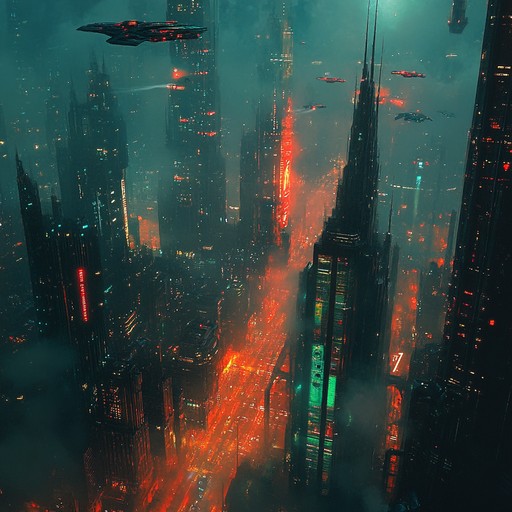 Immerse in a nocturnal cyberpunk realm with pulsating beats, neon lights, and an electrifying atmosphere that captures the vibrancy of futuristic urban life