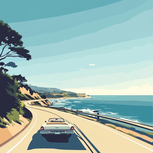 An instrumental soft rock track filled with vibrant guitar riffs, gentle drum beats, and a breezy atmosphere, creating a sense of freedom and happiness. Perfect for a sunny afternoon drive along the coast