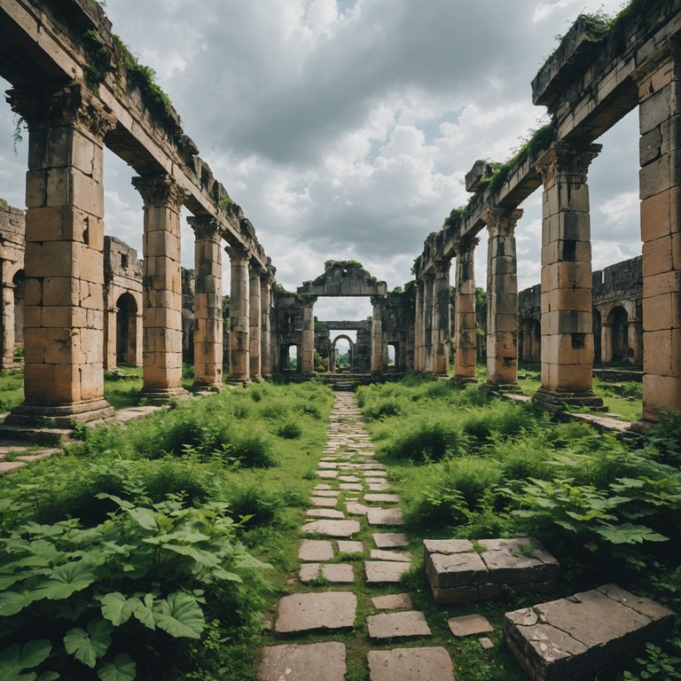 This track captures the essence of wandering through forgotten ruins with echoing melodic motifs that seem to whisper secrets of a lost civilization. The song employs a haunting use of the pan flute to evoke images of desolation and ancient mystery, layered over a minimalist ambient soundscape.