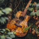 gentle strumming and soft melodies on wooden instruments