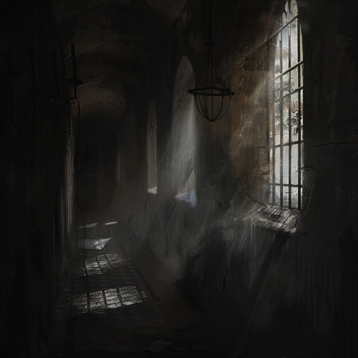 An immersive dark ambient piece set in an ancient, deserted castle. Layers of synthesizers, distant chimes, and echoing footsteps create a mysterious and eerie soundscape. As the music unfolds, it reveals tales of the past, weaving a sense of enigmatic wonder and foreboding.