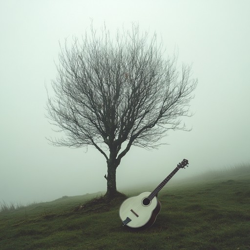 An instrumental bluegrass track with a haunting banjo lead and subtle fiddle undertones, evoking the enigmatic atmosphere of mist covered appalachian ridges at twilight.