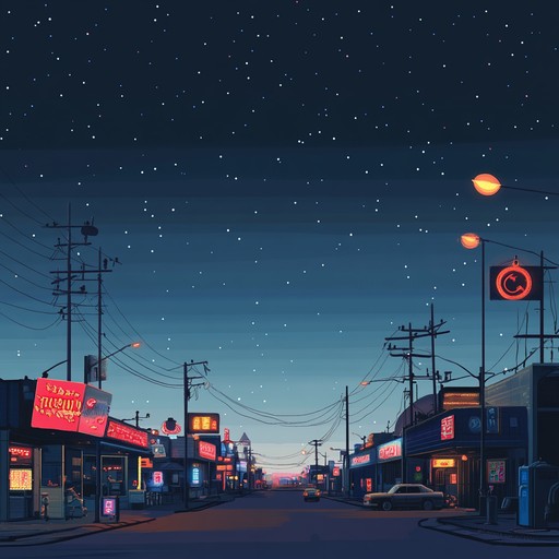 An instrumental j pop track combining gentle synthesizers and traditional japanese koto, evoking tranquil night walks beneath glowing city lights.