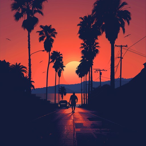 This instrumental aims to evoke the serene yet vibrant atmosphere of a sunset stroll down hollywood's sunset boulevard during the 1950s, with a smooth blend of classic swing rhythms and a touch of jazz sophistication, creating a nostalgic yet fresh sound.