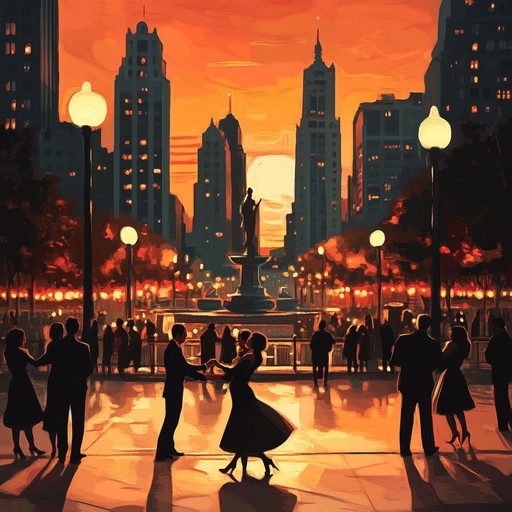 Picture the sun setting over a bustling city square as dancers move seamlessly to an energetic and vibrant tango. The fast paced rhythms and melodies create a lively, infectious atmosphere. Infused with a blend of traditional and modern elements, this piece captures the essence of tango while adding a contemporary twist, perfect for dance floors or lively social gatherings.