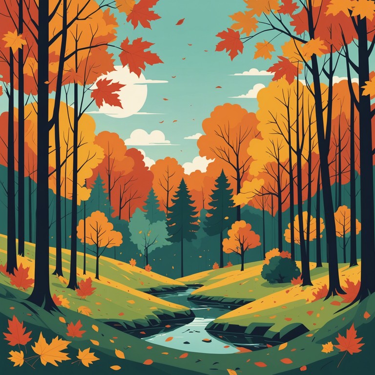 This composition mirrors the peaceful yet transient nature of autumn, capturing the gentle fall of leaves through melodious symphonic whispers, crafting a soothing auditory experience enveloped in reflective vibes.