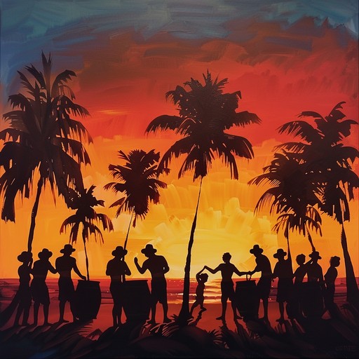 Imagine a vivid sunset on a brazilian beach, the air tinged with the scent of the ocean and the rhythms of samba filling the atmosphere, blending traditional latin elements with smooth jazz nuances to create a relaxing yet invigorating soundscape