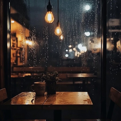 As you sip on your coffee, the serene sounds of lofi hip hop mix with the ambiance of the rain, creating a perfect background for reading, studying, or just daydreaming. The music is minimal yet emotively rich, enhancing the sense of calm isolation.