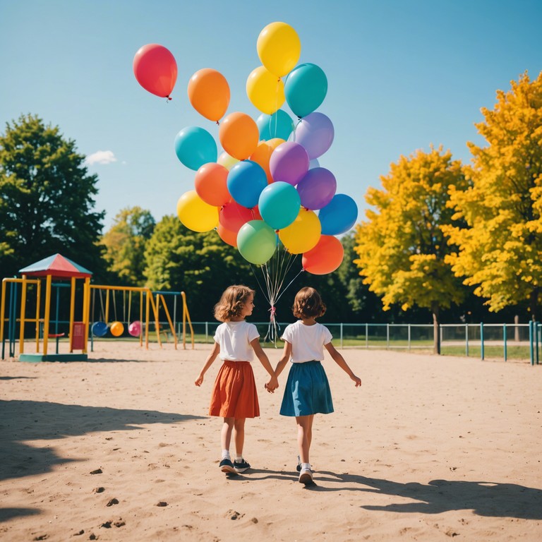 This instrumental track captures the essence of a sunny day at a busy playground, with children laughing, playing, and dancing. The melody is cheerful and upbeat, perfect for engaging young listeners and encouraging them to dance along. With a lively pace and joyful rhythms, it evokes the innocence and excitement of childhood playtime.