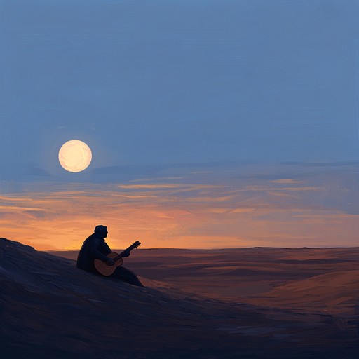 An instrumental piece that transports listeners to a mesmerizing middle eastern desert, with intricate melodies and rhythms that evoke the otherworldly beauty of the dunes under a starry sky. The sound is rich and immersive, blending traditional middle eastern instruments with modern atmospheric elements, creating a piece that is both timeless and contemporary.