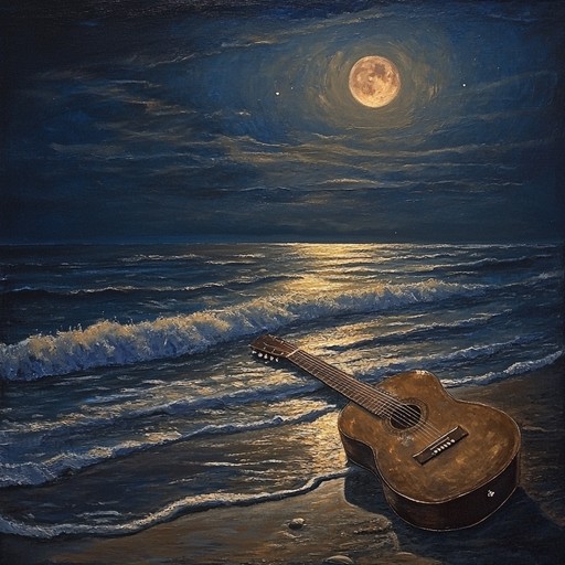 An instrumental bossa nova piece featuring gentle guitar melodies that capture the essence of a moonlit night by the ocean. The soothing rhythms and delicate harmonies evoke feelings of romance and nostalgia, transporting the listener to a tranquil seaside under the stars.