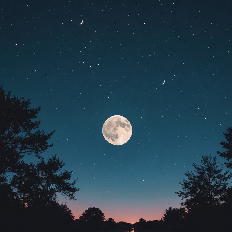 Imagine a gentle journey through night’s calm with only the moon as your guide, where each note serves as a stepping stone across a stream of consciousness, leading to a serene sense of self.