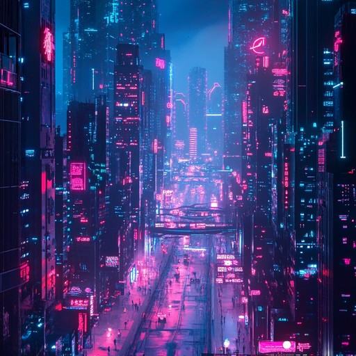 A cosmopolitan area in the distant future teeming with both human and alien life forms is brought to life with this track. Synthesizer drones, pulsating beats, and reverberating echoes create an auditory experience that is both breathtaking and mysterious.