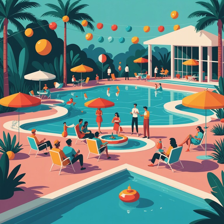 Imagine a vibrant soundtrack that perfectly captures the joyful spirit of a sun soaked summer party, filled with lively bass and cheerful melodies, making every moment feel like a celebration.