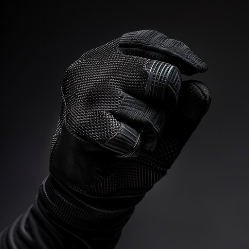 The sound of tough, durable work gloves gripping tools and materials on a construction site. A gritty, powerful anthem celebrating the strength and resilience of hardworking hands.